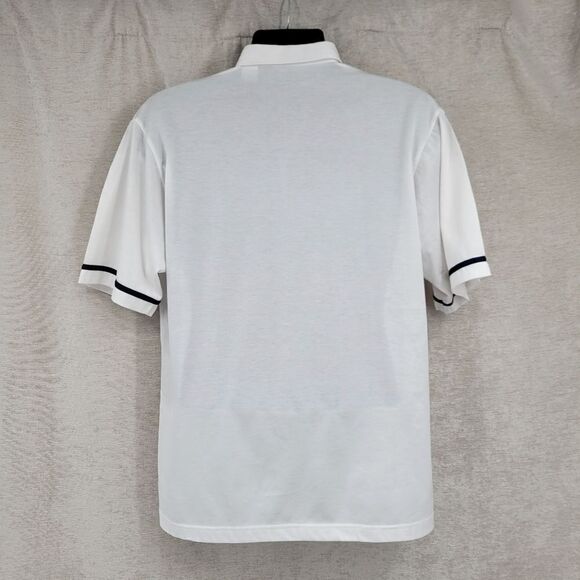 Oleg Cassini Crisp White Vintage Polo Men's Large Eclectic Grandpacore - Picture 5 of 8